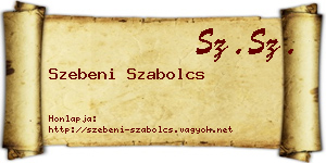 Szebeni Szabolcs névjegykártya