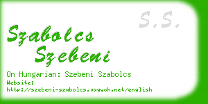 szabolcs szebeni business card